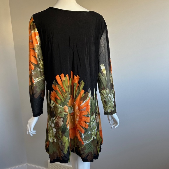 Unique Floral pattern dress, bright and colourful, Size XL - Picture 7 of 13